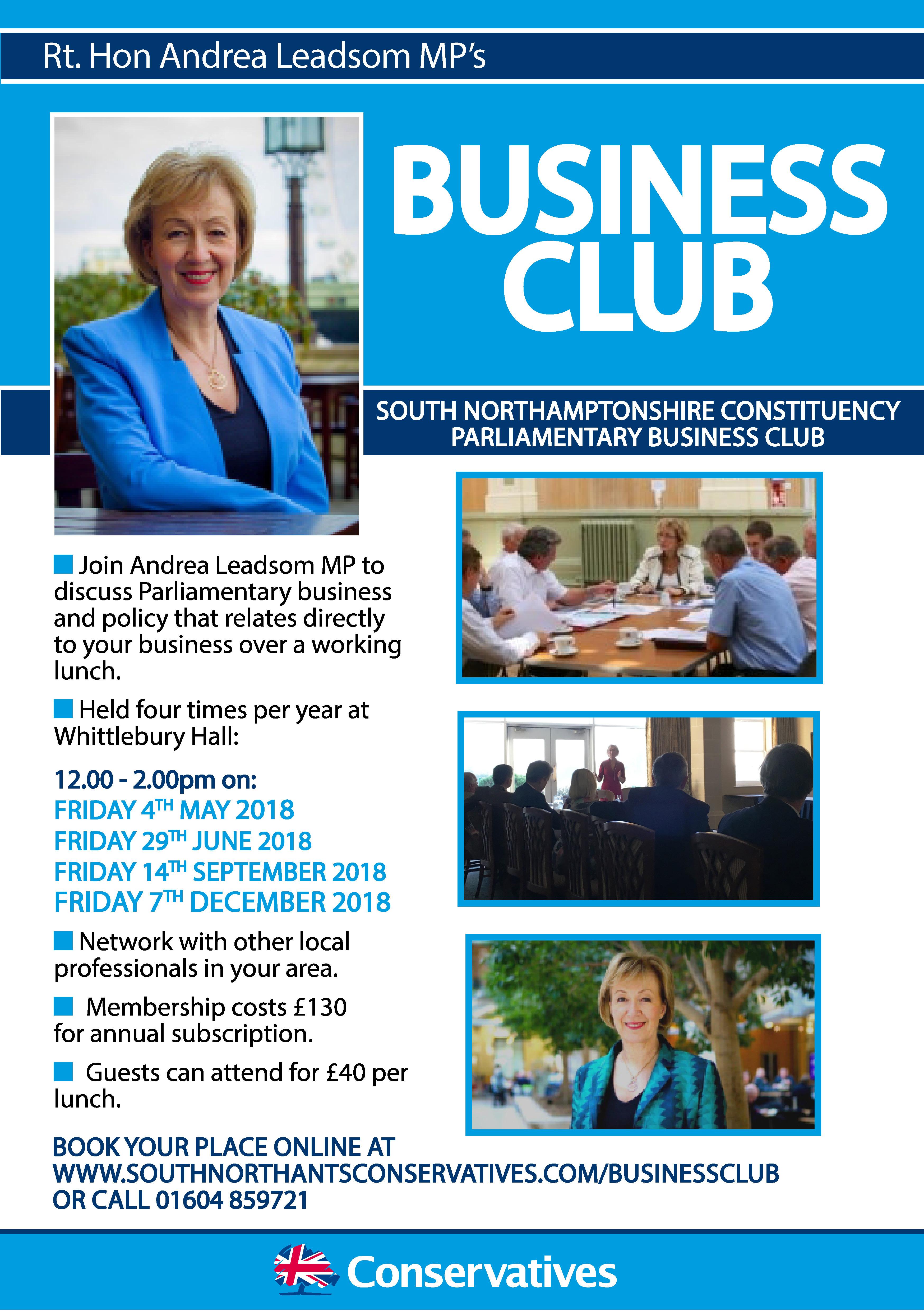 Andrea Leadom MP's Business Club December 2018
